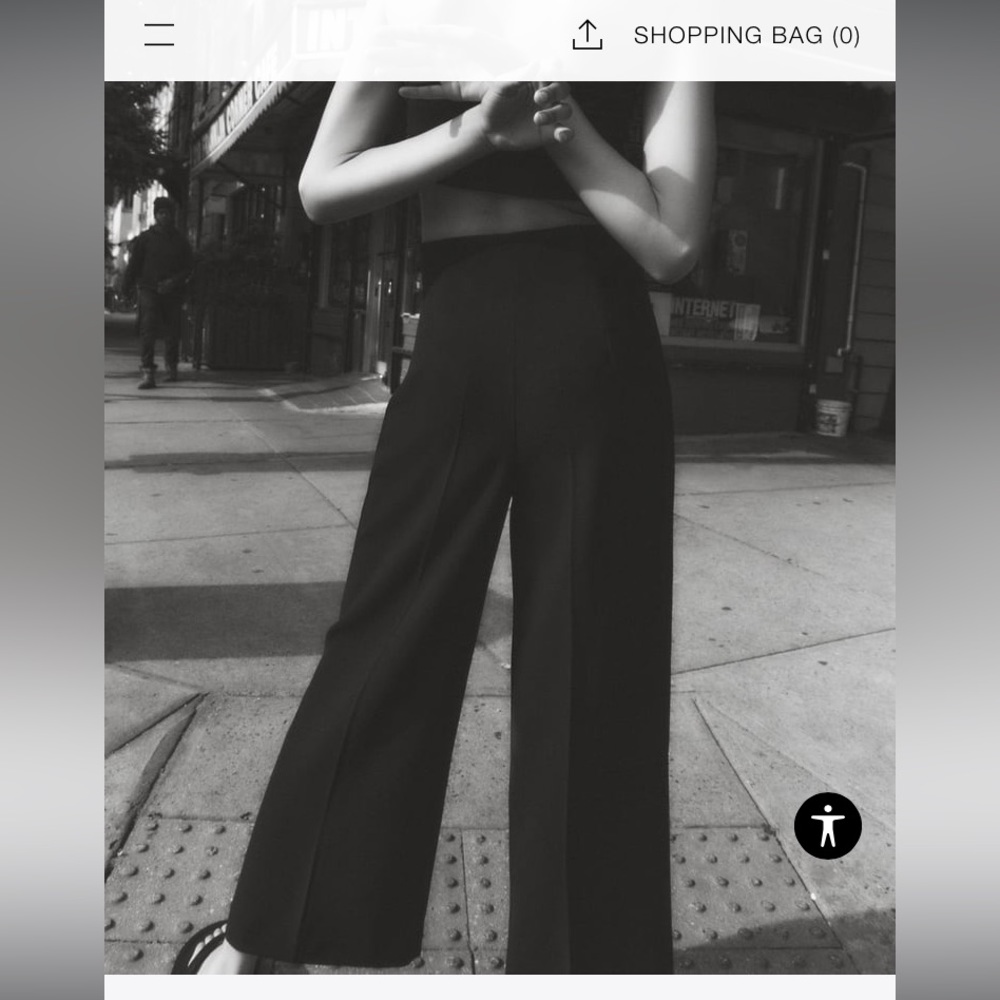 Zara black culottes size large as worn by Kate Middleton!